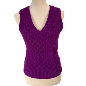 Joie Since 2001 purple v-neck purple 100% wool sweater vest